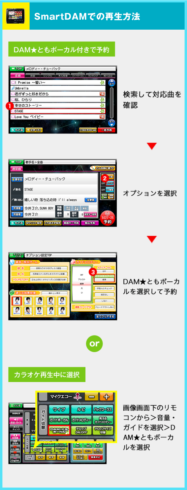 Smart DAMでの再生方法