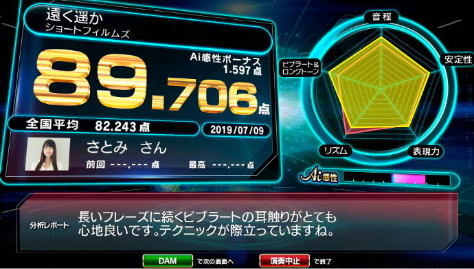 精密採点Ai 採点結果画面